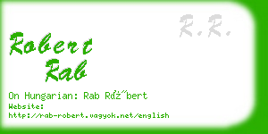 robert rab business card